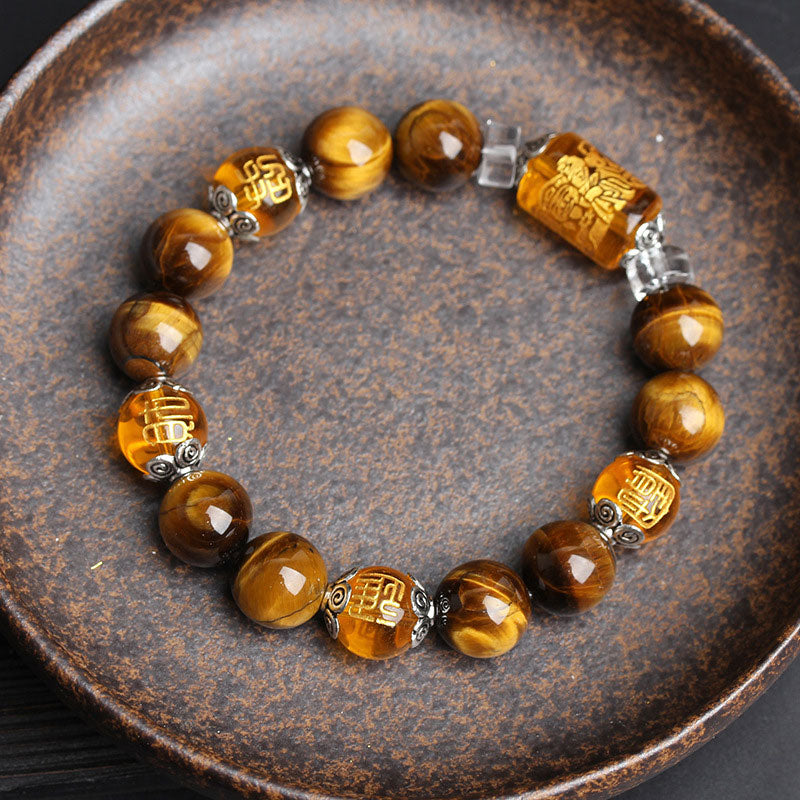 Nimara Ritual Tiger Eye Bead Fortune Prosperity Bracelet