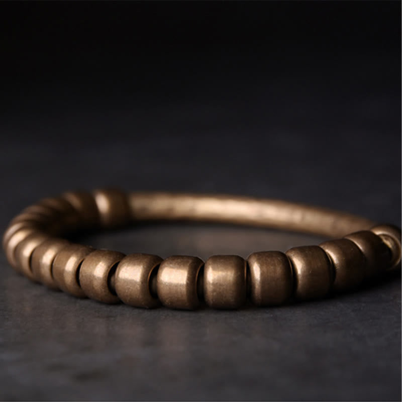 Nimara Ritual Simple Design Copper Brass Bead Luck Wealth Bracelet