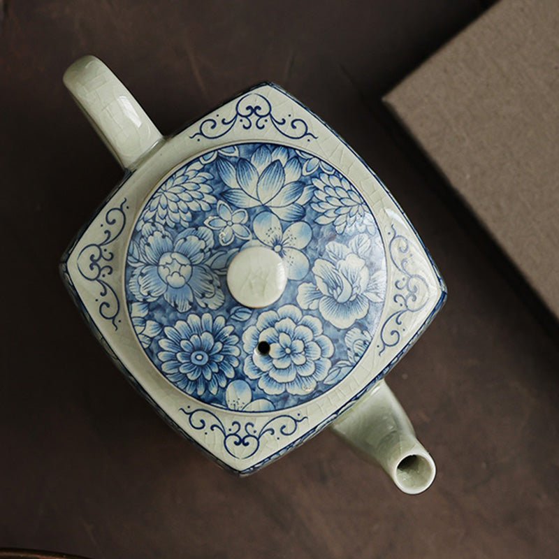 Nimara Ritual Blue and White Porcelain Chinese Gongfu Tea Ceramic Kung Fu Teapot Cup Tea Filter Canister