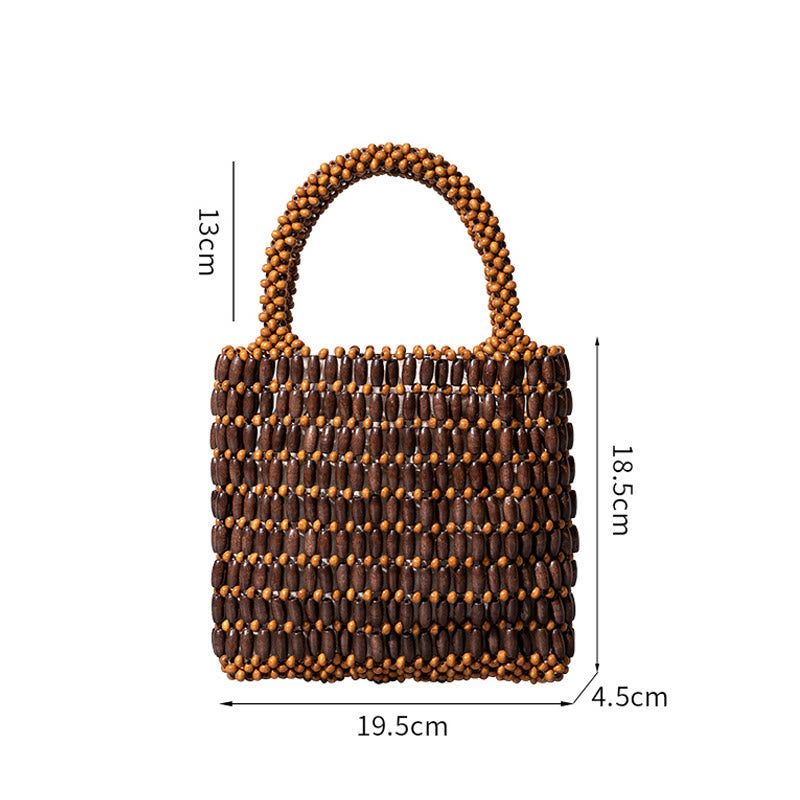 Nimara Ritual Hand-woven Wooden Beads Handbag