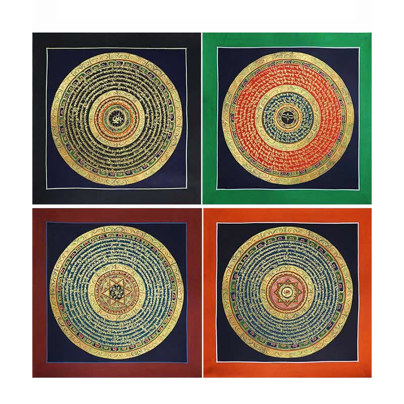Nimara Ritual Tibetan Handmade Thangka Painting Spiritual Blessing Blind Box Random Color Pattern