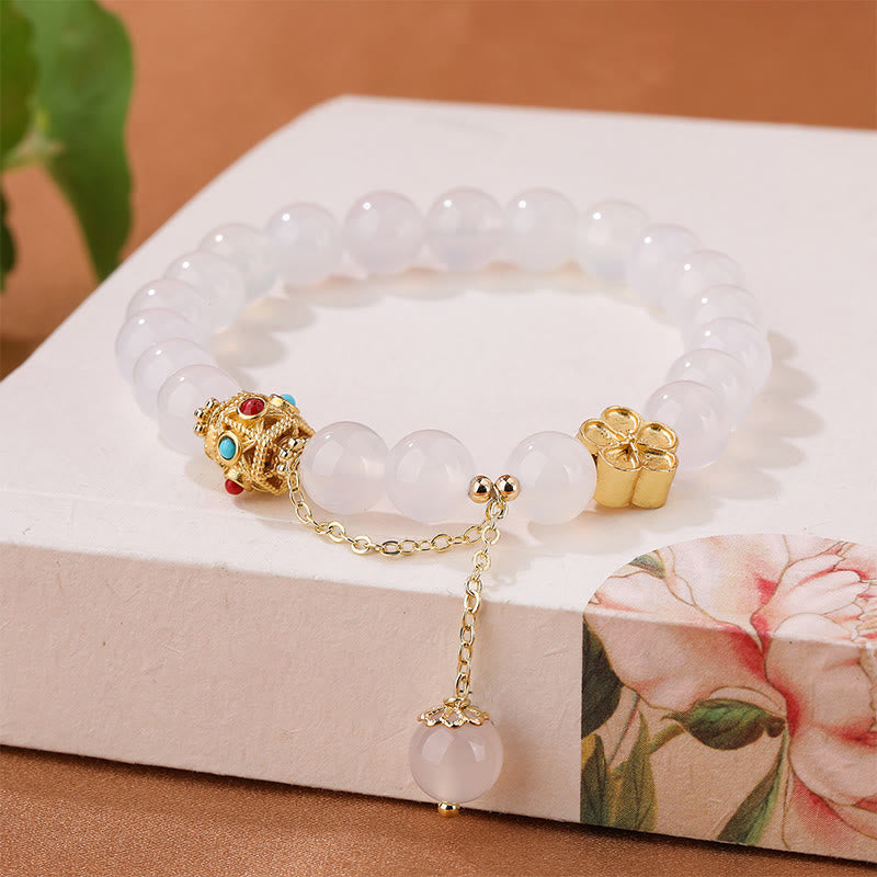 Nimara Ritual Natural Red Agate White Agate Peach Blossom Self-acceptance Bracelet