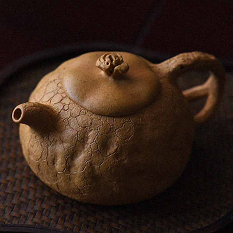 Nimara Ritual Handmade Vintage Tree Texture Purple Clay Kung Fu Teapot 220ml