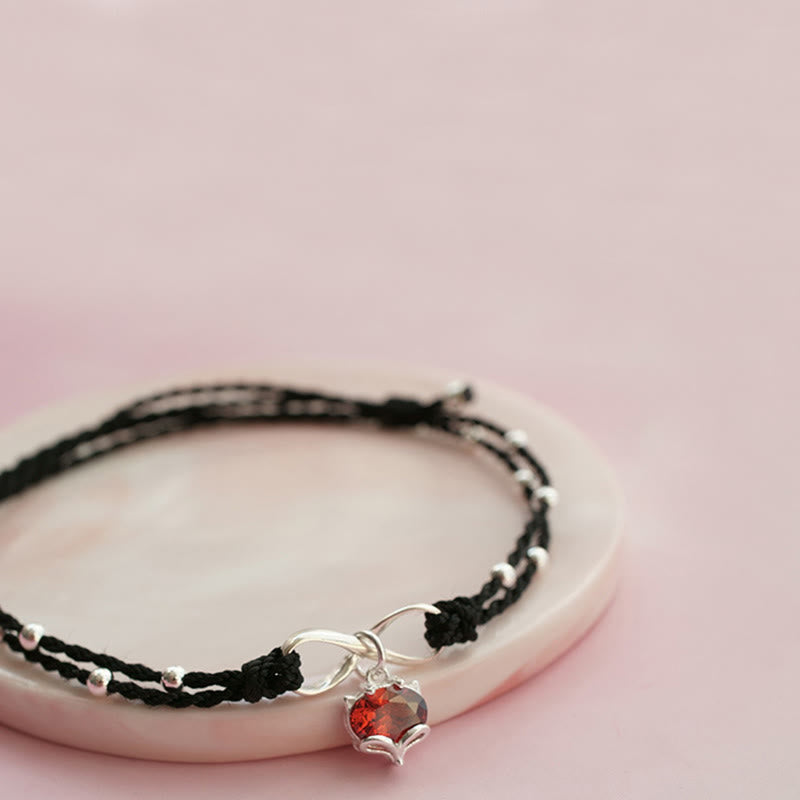 Nimara Ritual Love Heart Infinity Symbol Braided String Anklet