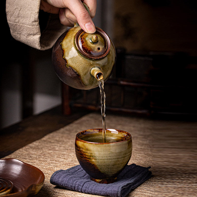 Nimara Ritual Retro Brown Kiln Change Ceramic Teacup Kung Fu Tea Cup