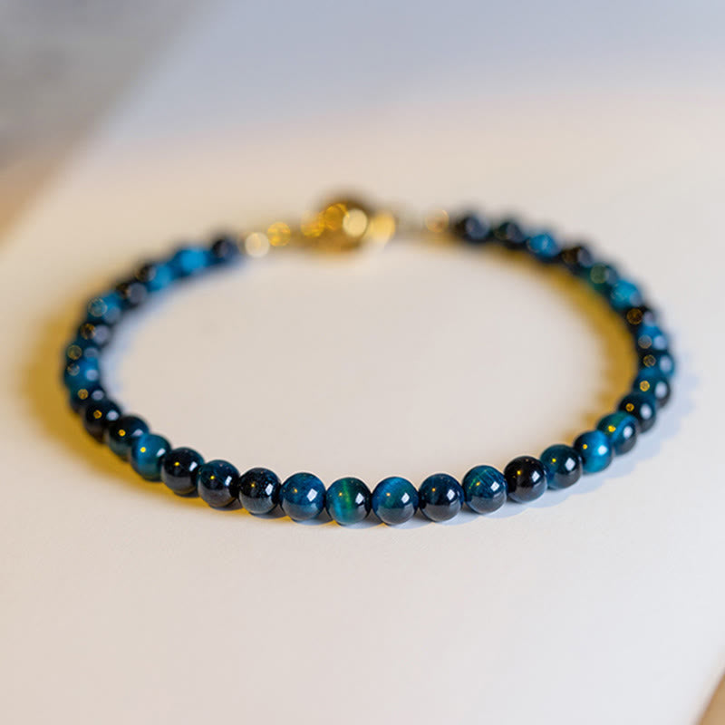 Nimara Ritual Natural Blue Tiger Eye Stone Protection Chain Bracelet