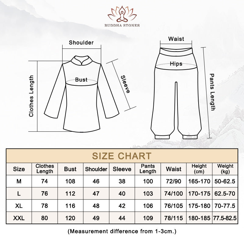 Nimara Ritual Meditation Prayer Spiritual Zen Practice Uniform Clothing Men's Set