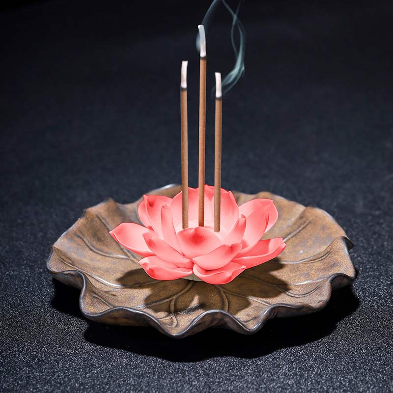 Nimara Ritual Tibetan Lotus Blessing Incense Burner Decoration