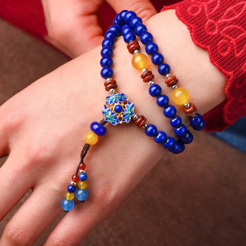 Nimara Ritual Lazurite Yellow Agate Positive Bracelet