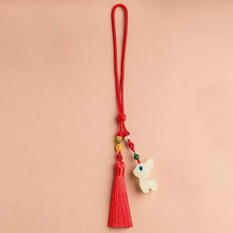Nimara Ritual Mini Cute Deer Glowstone Luminous Lucky Deer Energy Key Chain Phone Car Hanging Decoration