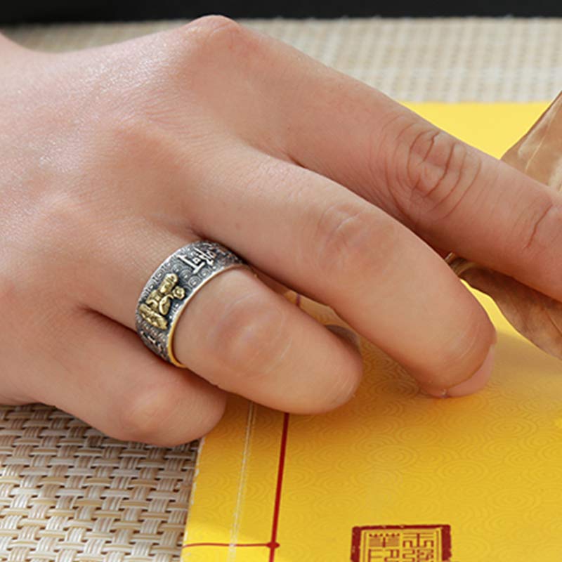 Nimara Ritual Chinese Zodiac Natal Buddha Wealth Luck Adjustable Ring