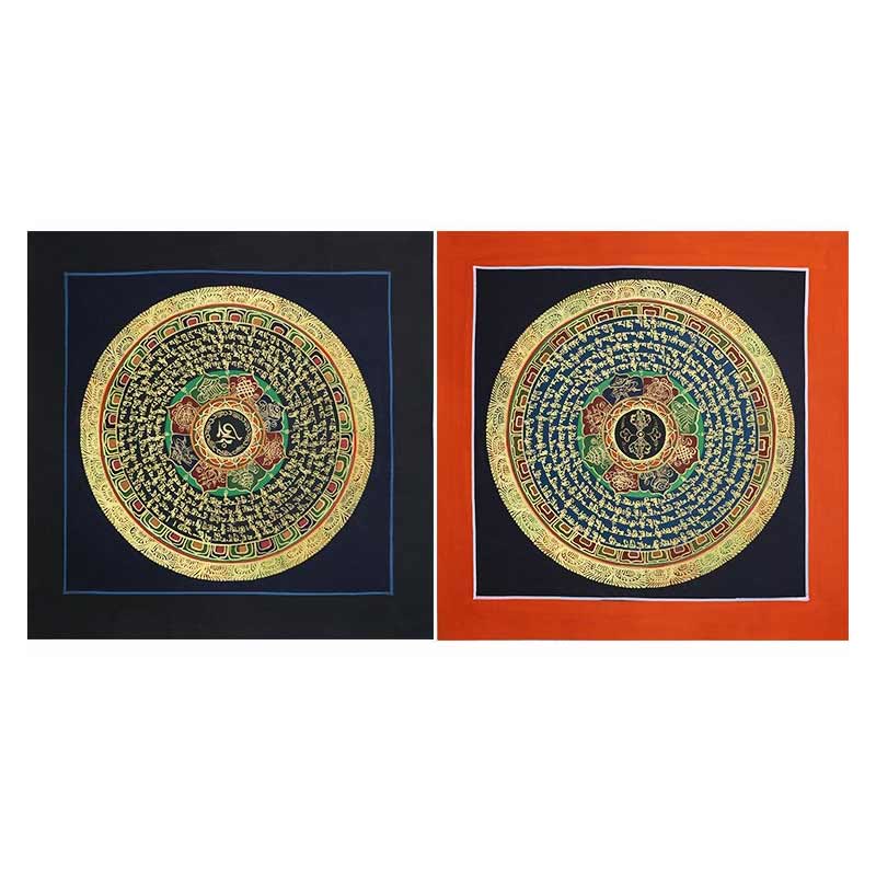 Nimara Ritual Tibetan Handmade Thangka Painting Spiritual Blessing Blind Box Random Color Pattern
