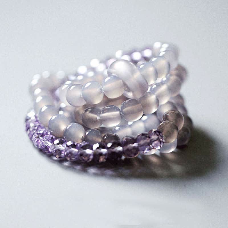 Nimara Ritual Natural Amethyst Crystal Meditation Healing Bracelet