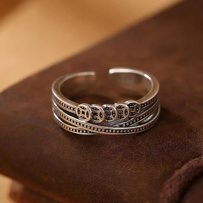 Nimara Ritual Copper Coin Wealth Luck Ring