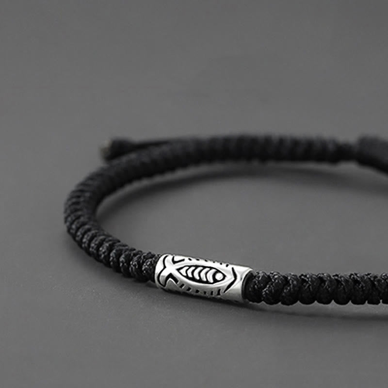 Nimara Ritual Tibet Koi Fish Wealth Black String Bracelet