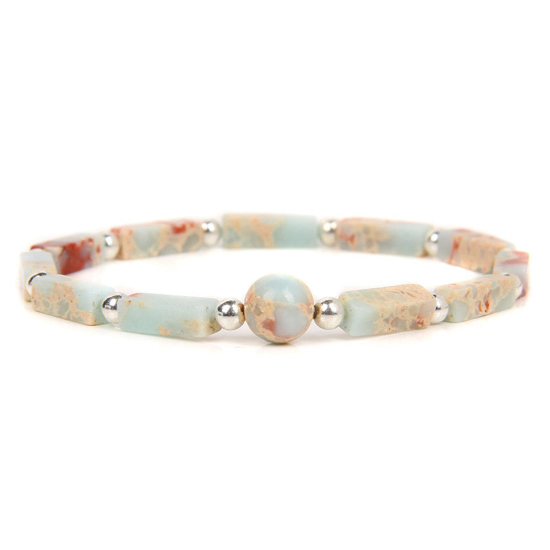 Nimara Ritual Natural Crystal Amethyst Tiger Eye Spiritual Balance Bracelet