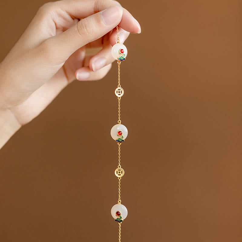 Nimara Ritual Auspicious Clouds Jade Pattern Luck Bracelet