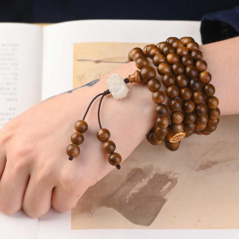 Nimara Ritual Tibetan Rosewood Protection Calm Bracelet Mala