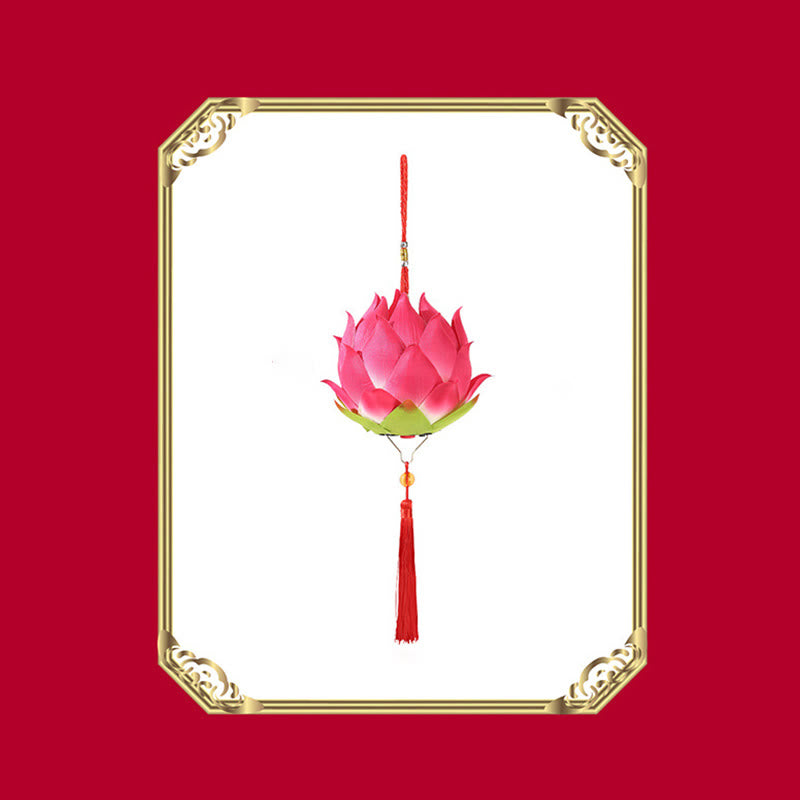 Nimara Ritual DIY Lotus Flower Dragon Lantern Tassel Lamp Decoration