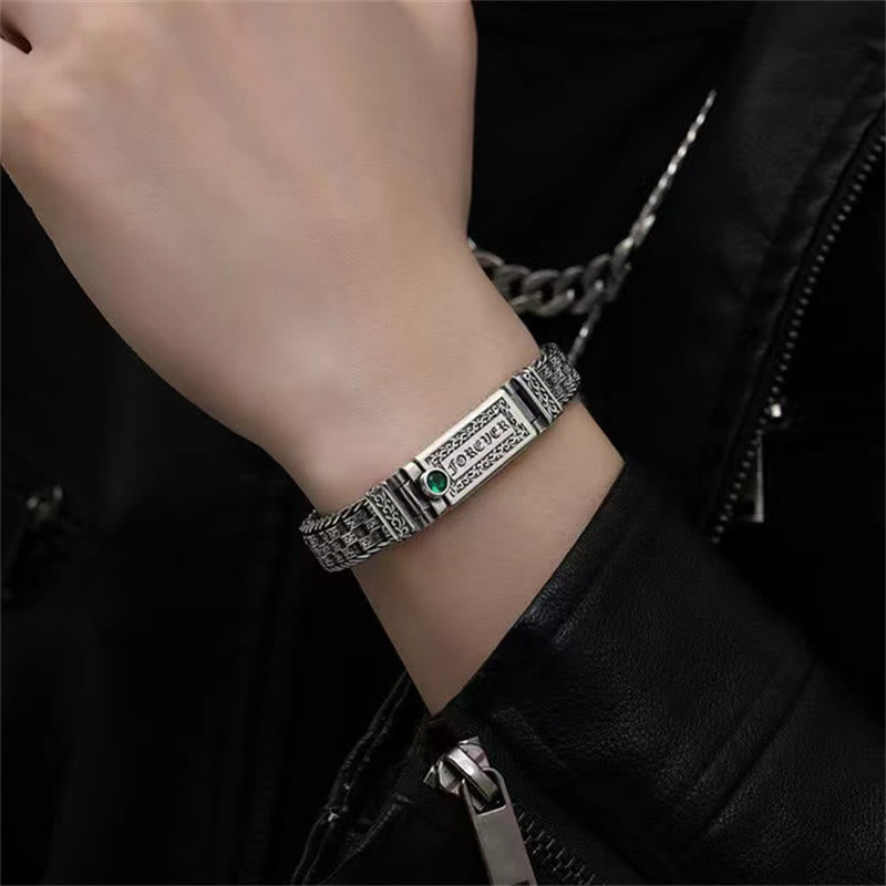 Nimara Ritual Tibetan Om Mani Padme Hum Tang Dynasty Flower Design Copper Peace Chain Bracelet