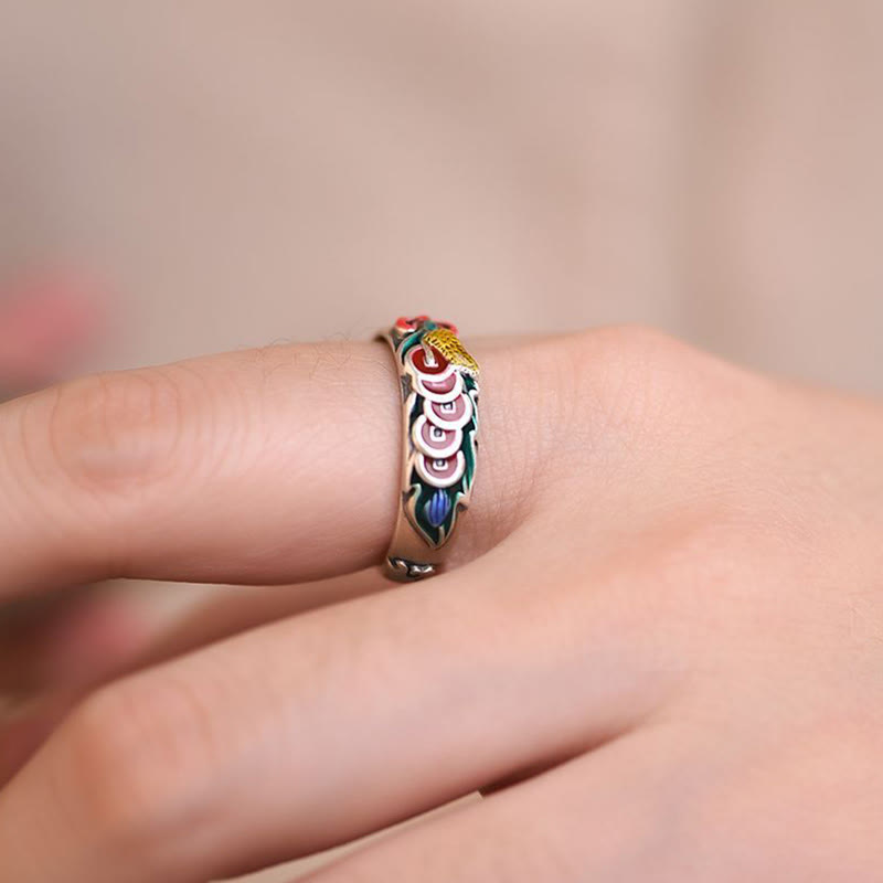 Nimara Ritual Feng Shui Five Emperor Coins Wealth Ring