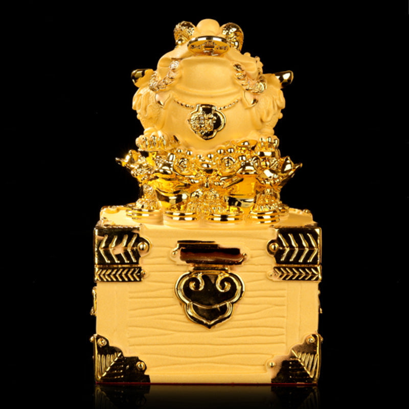 Nimara Ritual Feng Shui Money Frog Statue Luck Wealth Decoration