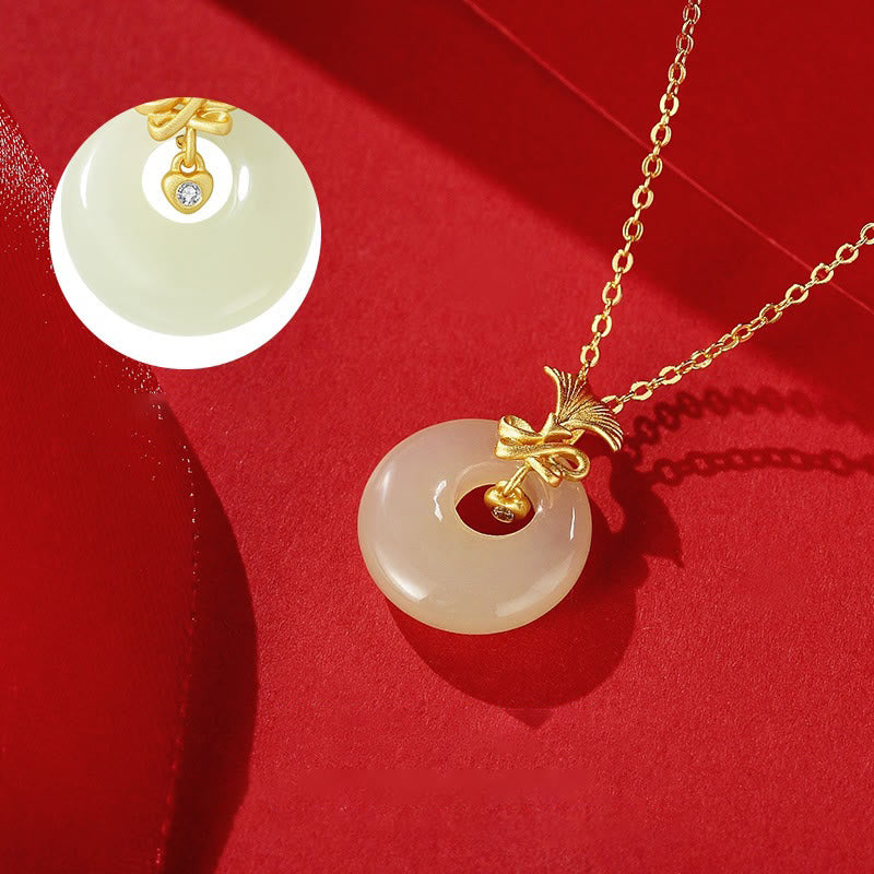 Nimara Ritual 925 Sterling Silver Natural Hetian Jade Carnation Flower Prosperity Necklace Pendant