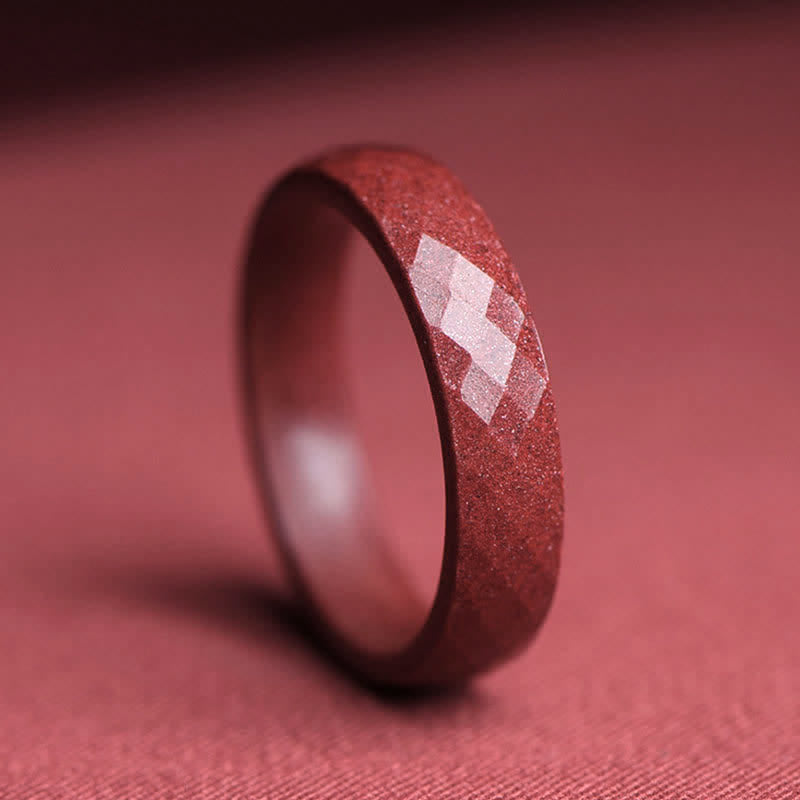 Nimara Ritual Cinnabar Om Mani Padme Hum Auspicious Clouds Blessing Ring