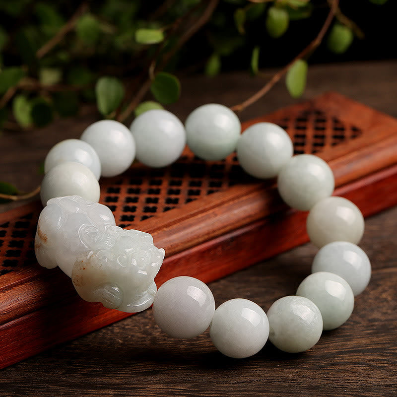 Nimara Ritual Fengshui Wealth Prosperity Jade PiXiu Luck Bracelet
