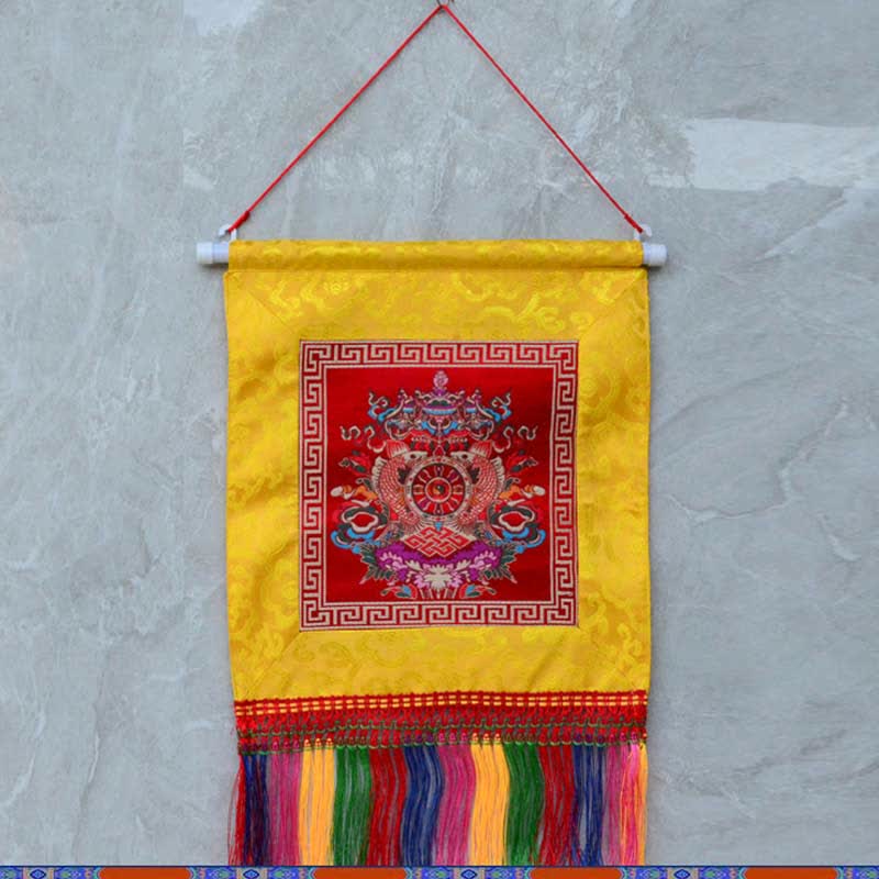 Nimara Ritual Vajra Auspicious Symbols Spiritual Power Wall Art