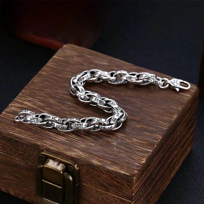 Nimara Ritual Tibetan Om Mani Padme Hum Carved Amulet Creativity Bracelet