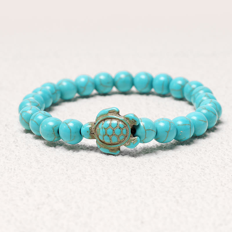 Nimara Ritual Natural Stone Sea Turtle Turquoise Blessing Bracelet