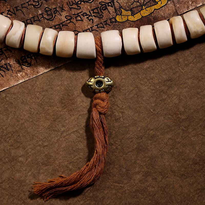Nimara Ritual Tibetan Natural Yak Bone The Lord Of The Corpse Forest Dice Chinese Zodiac Nine Palaces Eight Diagrams Strength Wrist Mala