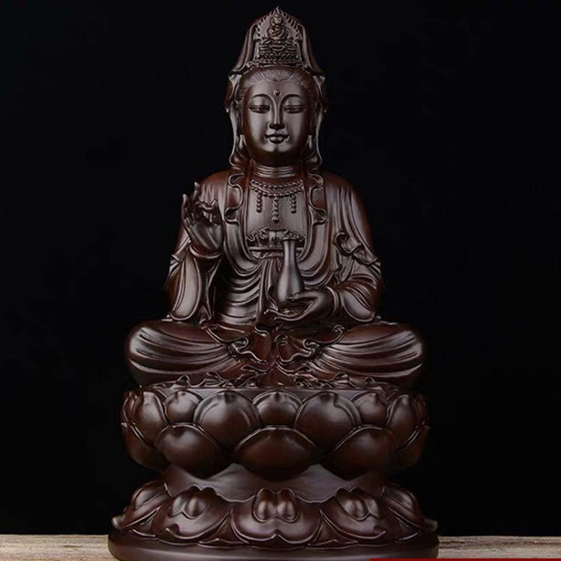 Nimara Ritual Avalokitesvara Ebony Lotus Harmony Blessing Home Decoration