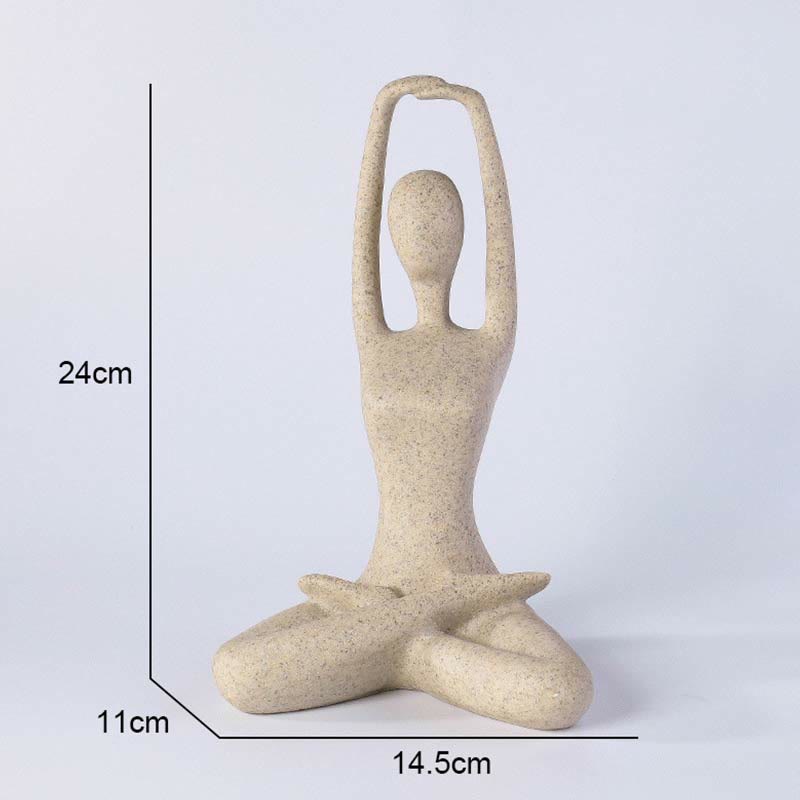 Nimara Ritual Abstract Yoga Meditating Exercise Resin Spiritual Figurine Sculpture Desk Decoration
