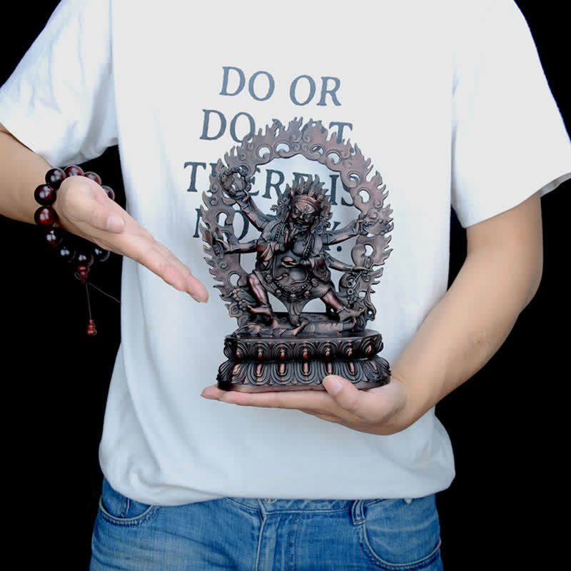 Nimara Ritual Tibet Mahakala Bodhisattva Figurine Compassion Copper Statue Decoration