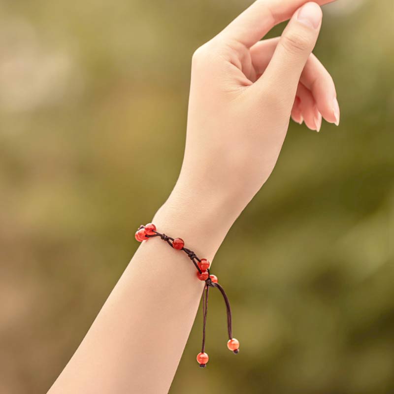 Nimara Ritual Red Agate Moss Agate Cinnabar Calm Bracelet