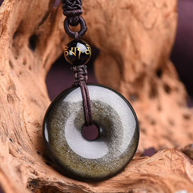 Nimara Ritual Tibetan Obsidian Protection Necklace