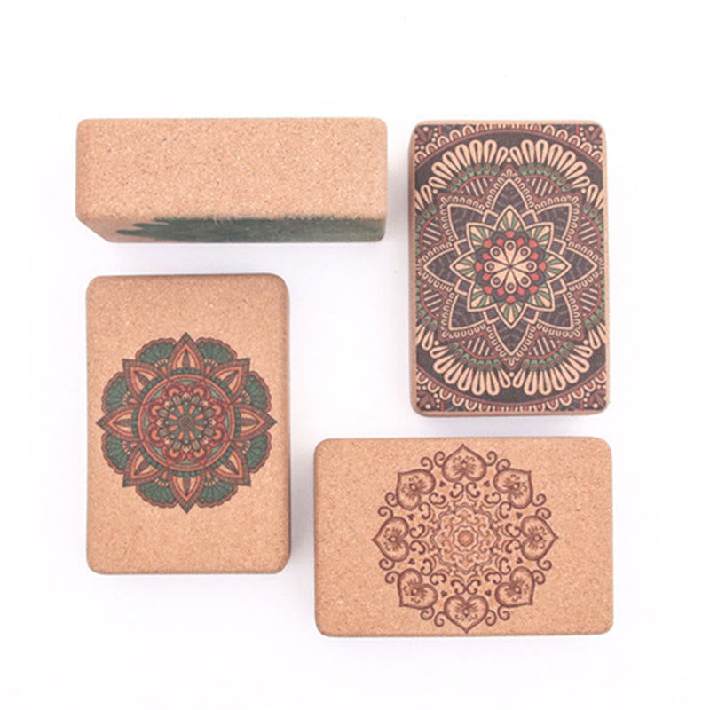 Nimara Ritual Tibetan Mandala Mindful Yoga Cork Block