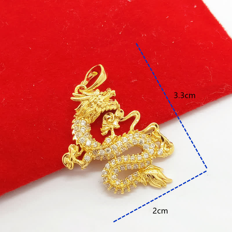 Nimara Ritual Gold Dragon Protection Necklace Pendant