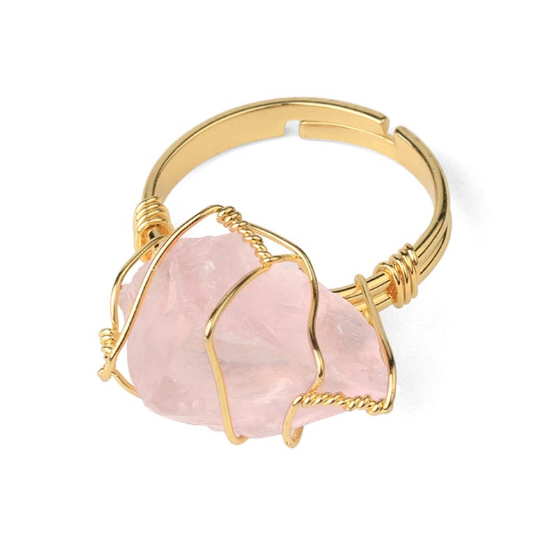 Nimara Ritual Natural Crystal Gemstone Amethyst Adjustable Ring