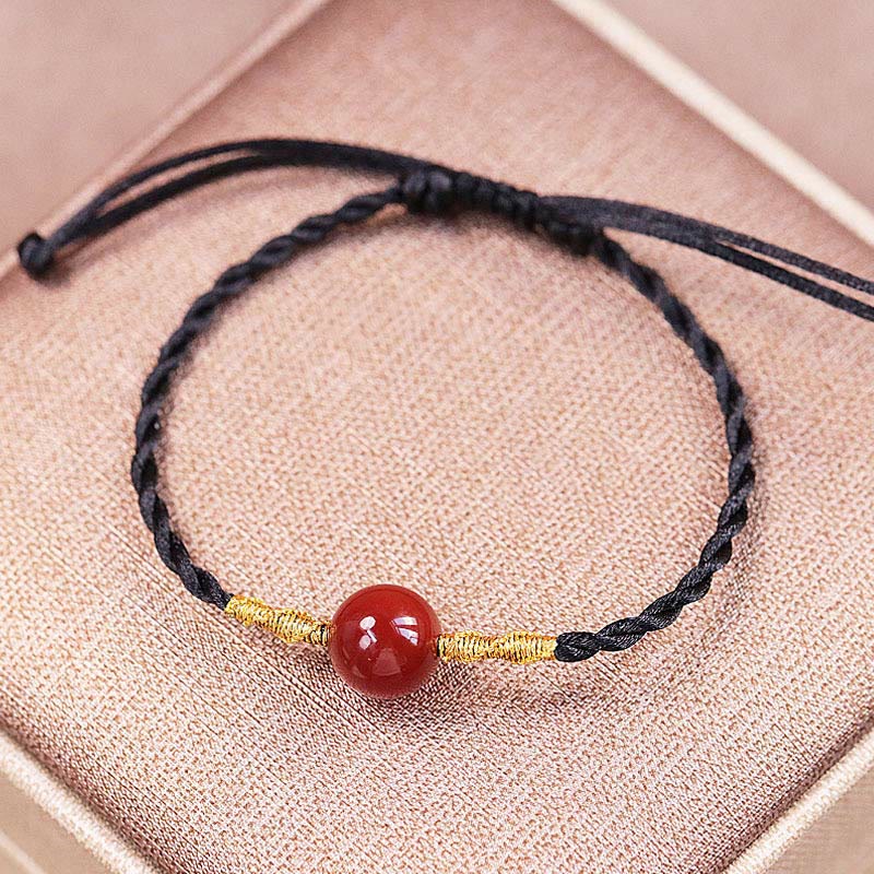 Nimara Ritual Natural Red Agate Chalcedony Self-acceptance Confidence String Bead Bracelet Necklace Pendant