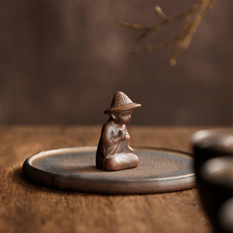Nimara Ritual Small Person Meditation Ceramic Spiritual Healing Incense Burner
