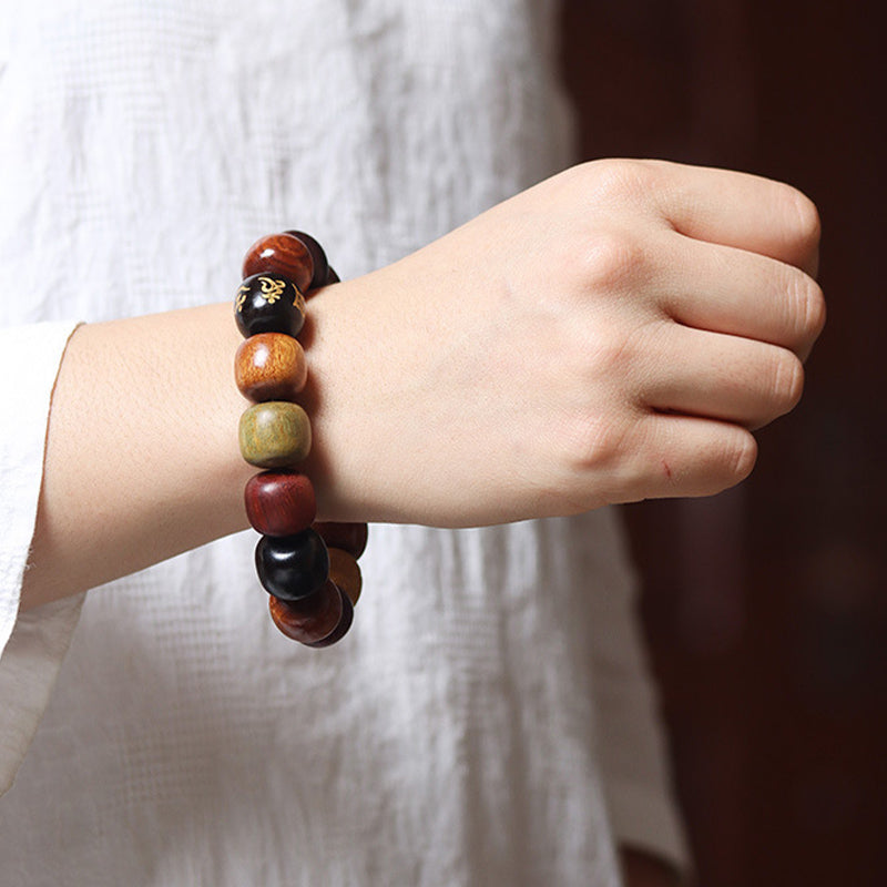 Nimara Ritual Tibet Various Wood Om Mani Padme Hum Purity Bracelet