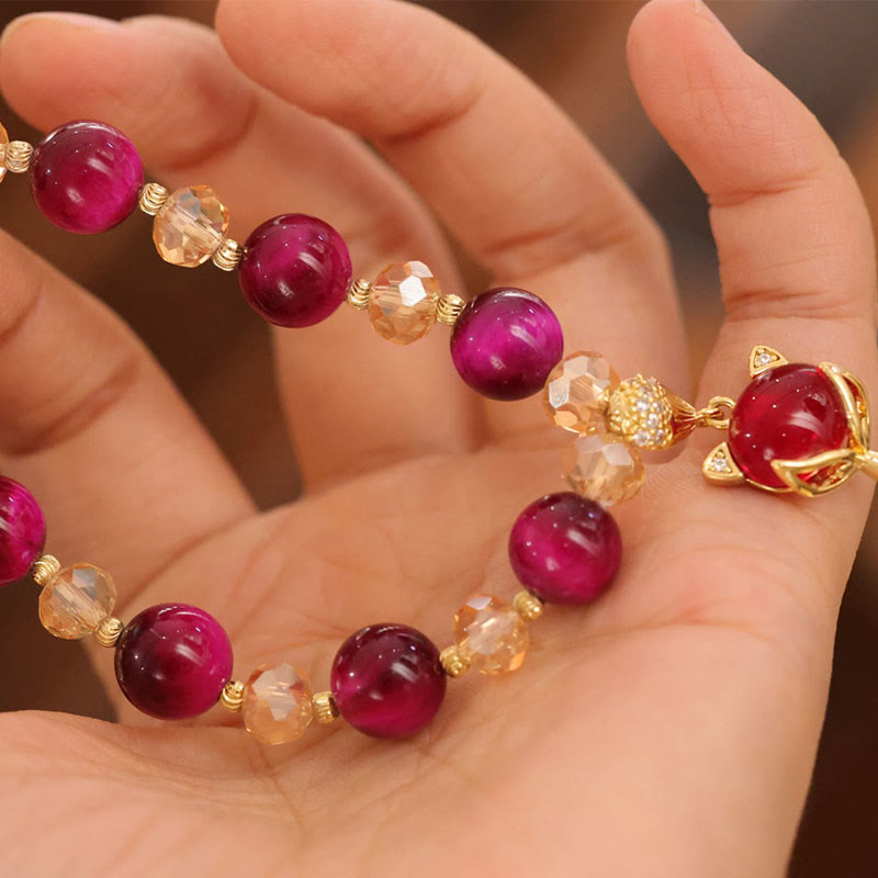 Nimara Ritual Red Tiger Eye PiXiu Fox Protection Self Confidence Bracelet