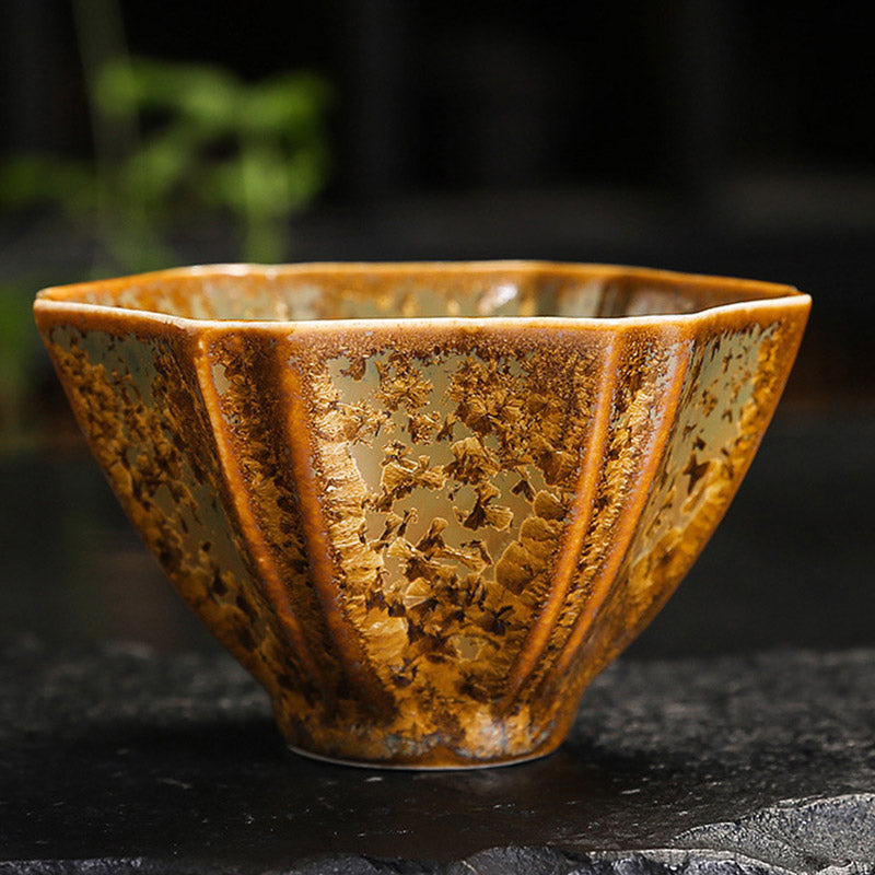 Nimara Ritual Colorful Brown Ceramic Teacup Kung Fu Tea Cup Bowl