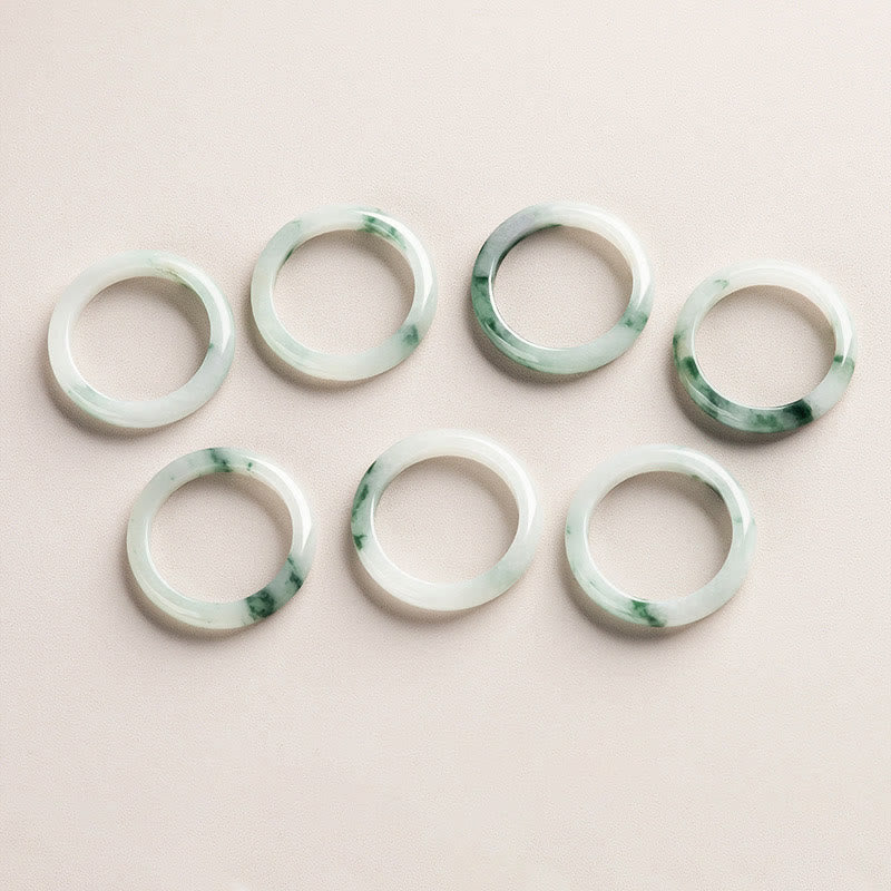 Nimara Ritual Natural Green Jade Luck Abundance Ring