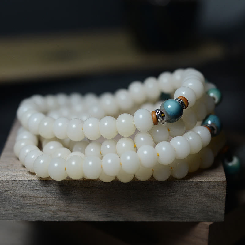 Nimara Ritual 108 Mala Beads Bodhi Seed Keep Away Evil Spirits Calm Bracelet
