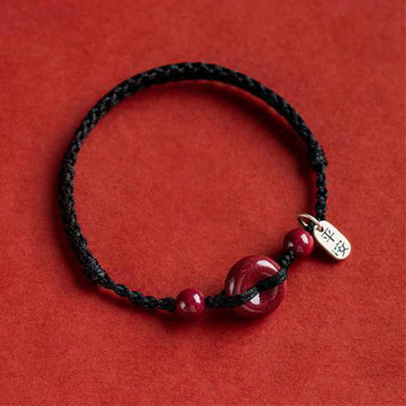 May You Be Healthy and Safe Cinnabar Bracelet Anklet