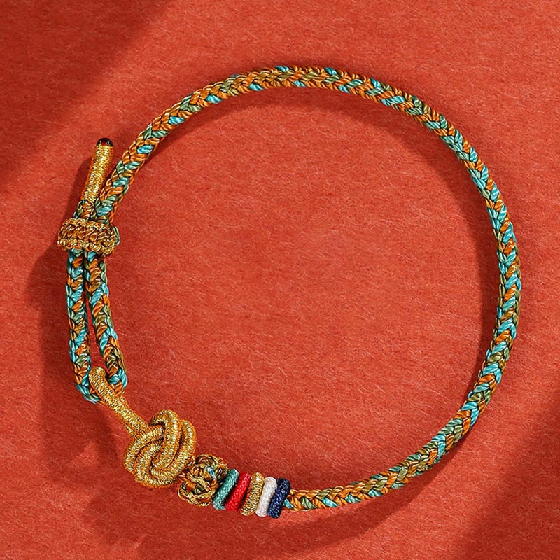 Nimara Ritual Handmade Dunhuang Colorful Rope Protection Braid String Bracelet